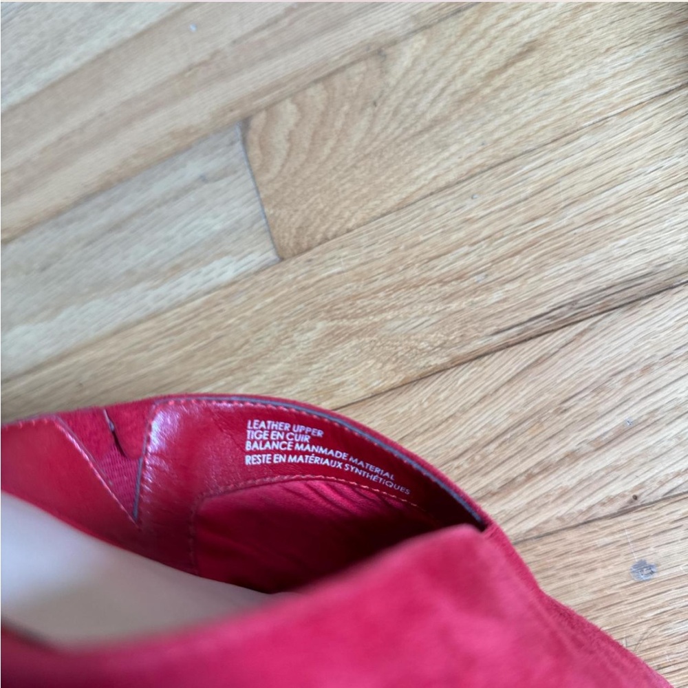 Leith Scarlet Red Suede Mules - Picture 2 of 3